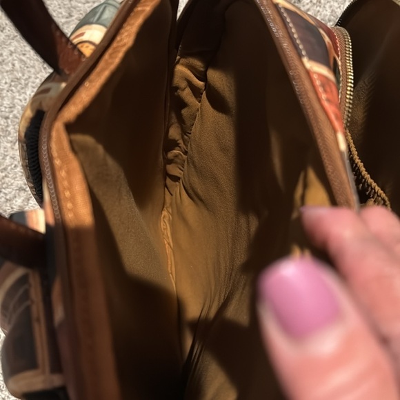 Patricia Nash Brown Architectural Print Backpack - Picture 7 of 7